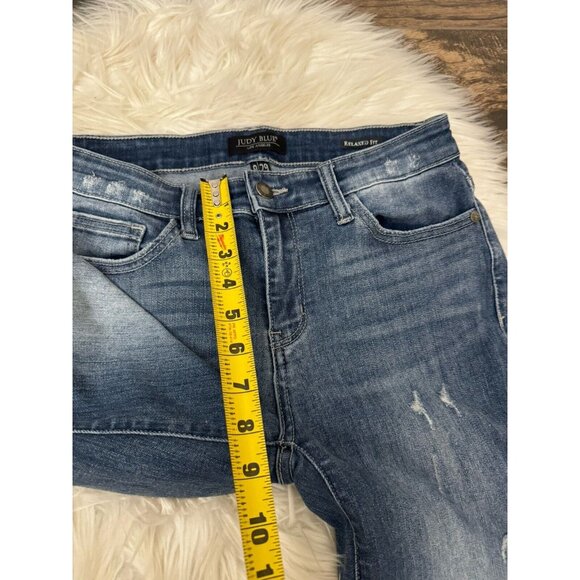 Judy Blue Size 9/29 Shredding Up My Life Relaxed Distressed Jeans JB8273MD - Picture 7 of 8